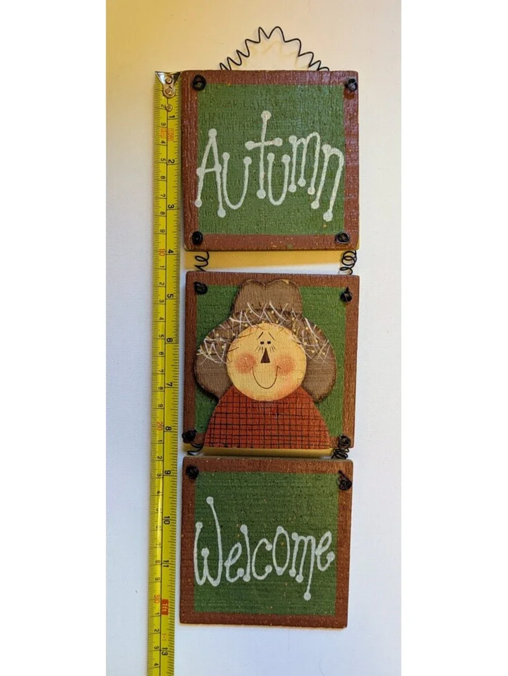 Crazy Mountain Primitive Wood Autumn & Winter Door Hanging Welcome Signs